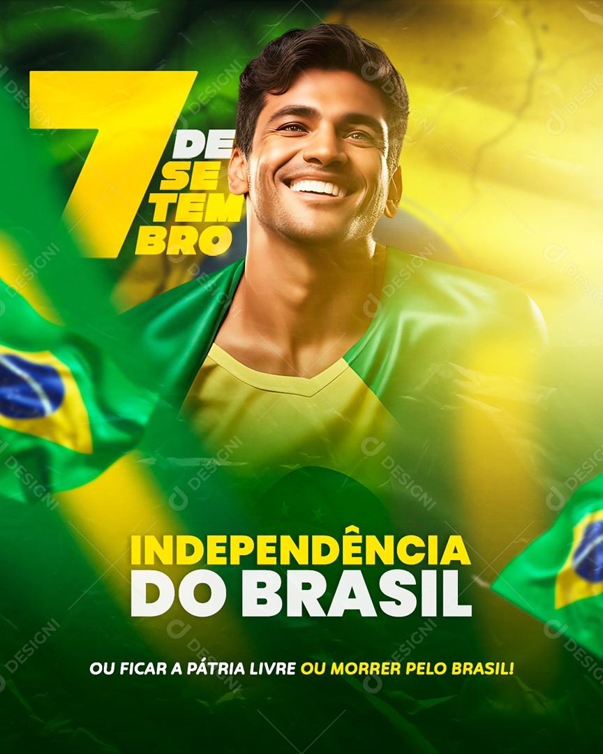 Independência do Brasil 7 De Setembro Social Media PSD Editável