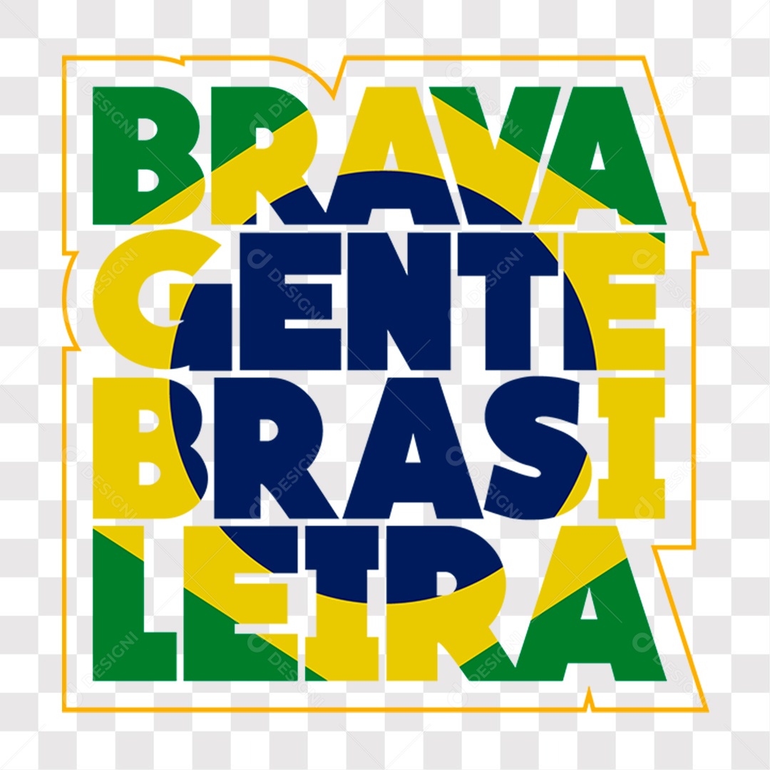 Lettering Brava Gente Brasileira EPS + PNG