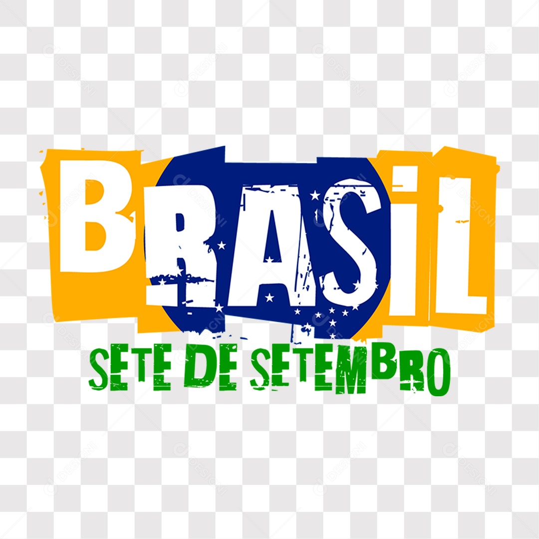 Lettering Brasil Sete De Setembro EPS + PNG