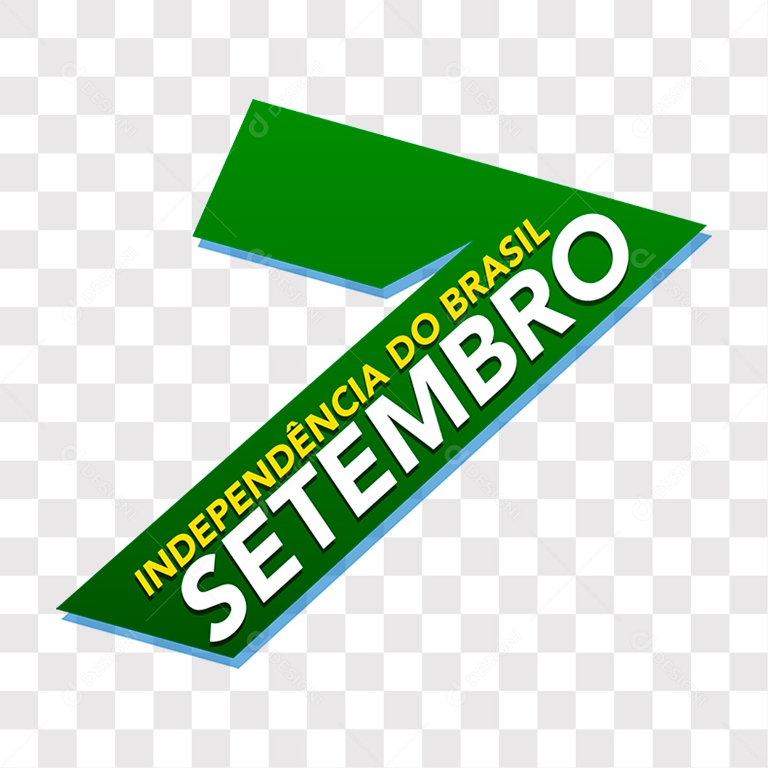 Lettering Independência do Brasil 7 Setembro EPS + PNG