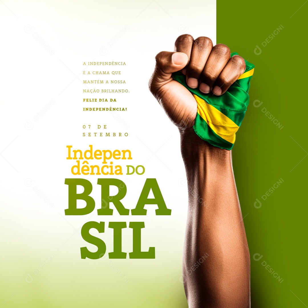 Social Media Feliz Dia Da Independência 07 De Setembro PSD Editável