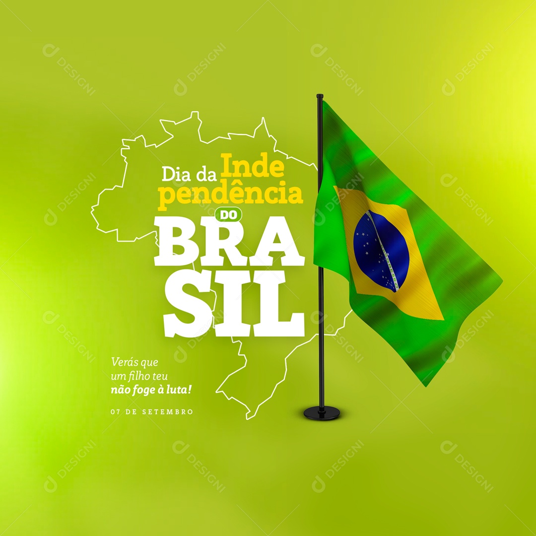 Social Media Brazilian Independence Day September 07 Editable PSD