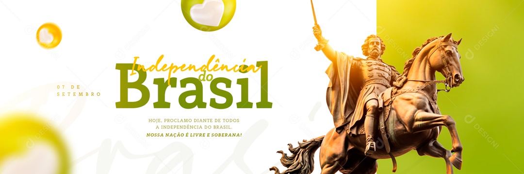 Social Media Banner Independência Do Brasil Nossa Nação PSD Editável
