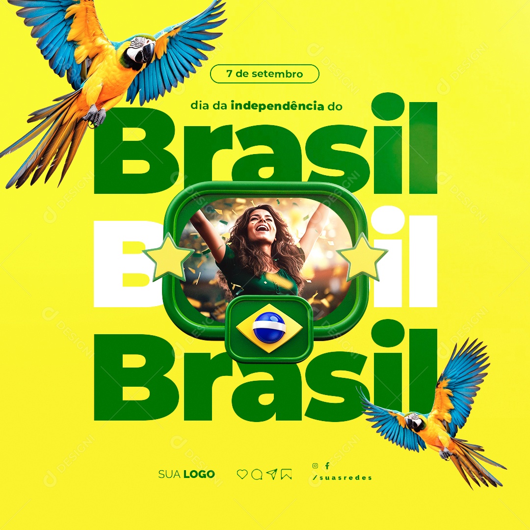 Social Media Dia Da Independência do Brasil 7 de Setembro PSD Editável
