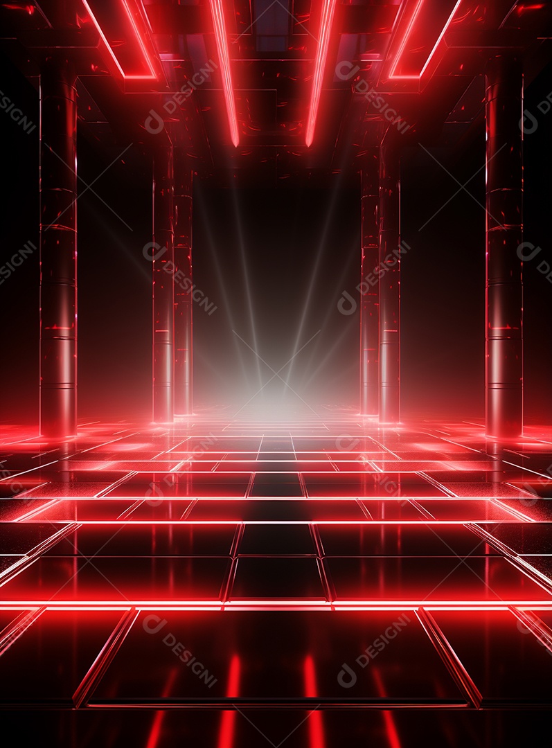 Cenário vermelho para composição de Flyers