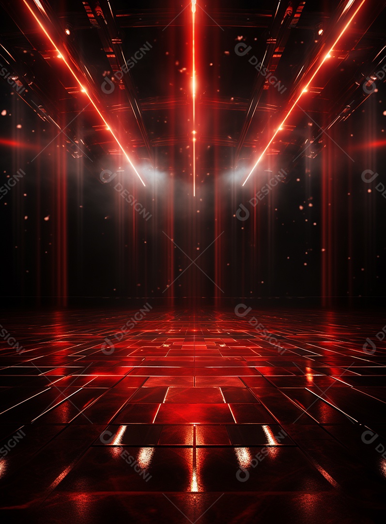 Cenário vermelho para composição de Flyers