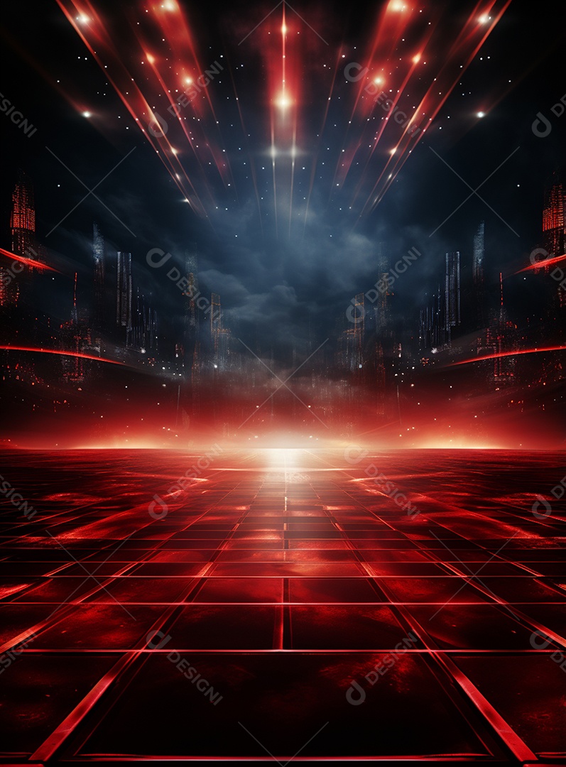 Cenário vermelho para composição de Flyers