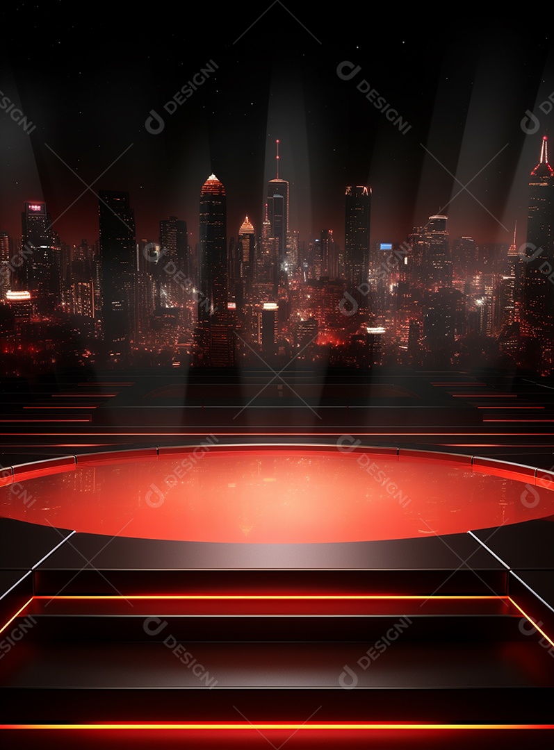 Cenário vermelho para composição de Flyers