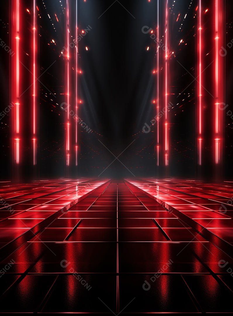 Cenário vermelho para composição de Flyers