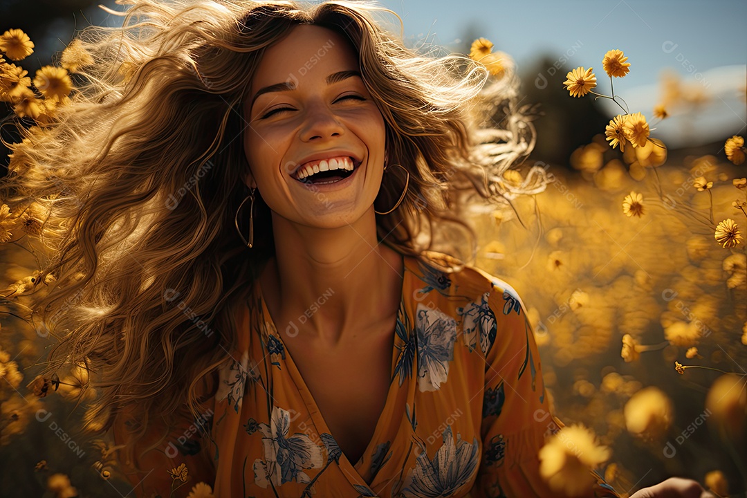 Pessoa radiante entre girassóis, expressando felicidade contagiante.