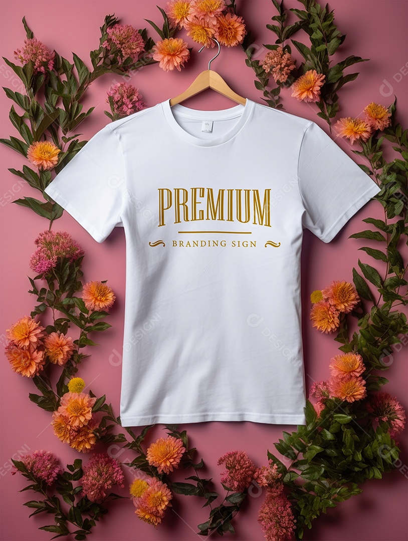 Mockup de Camiseta Feminina PSD Editável