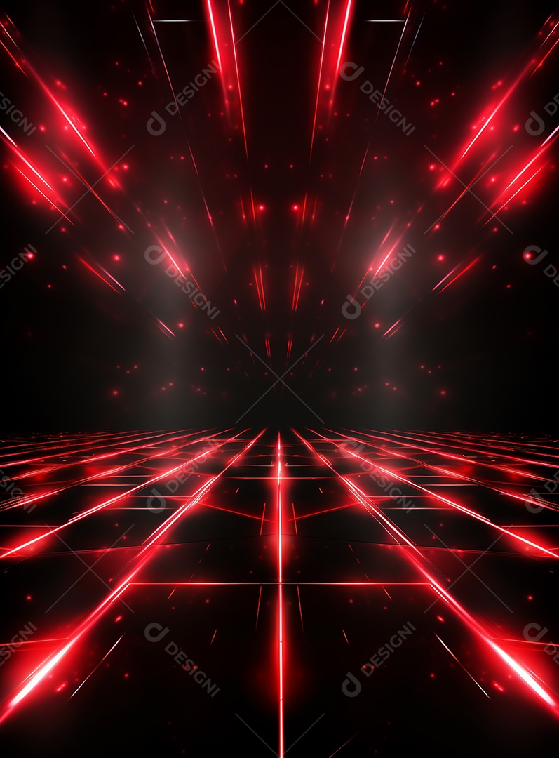 Plano de fundo com iluminação de holofotes vermelhos