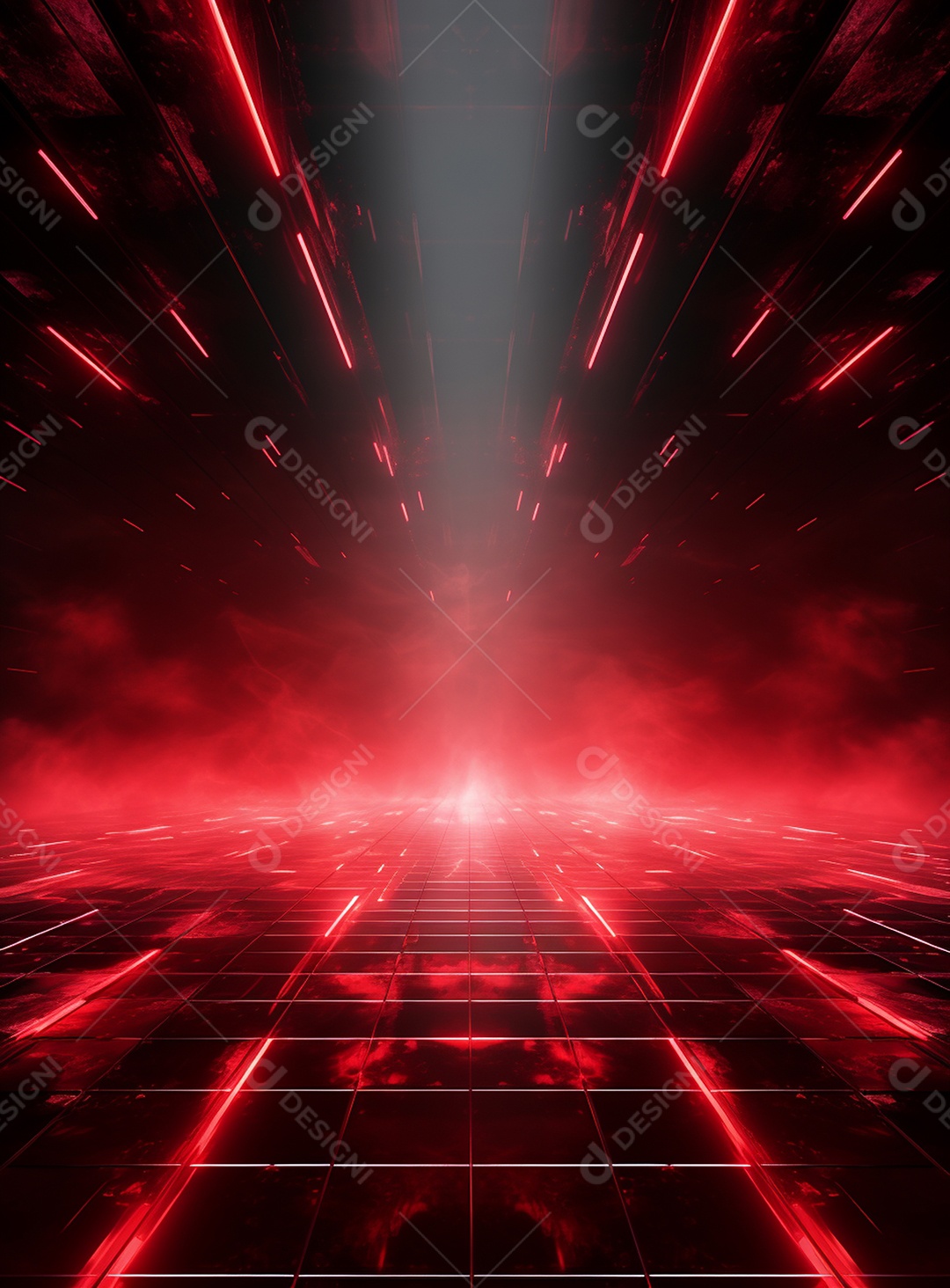 Plano de fundo com iluminação de holofotes vermelhos