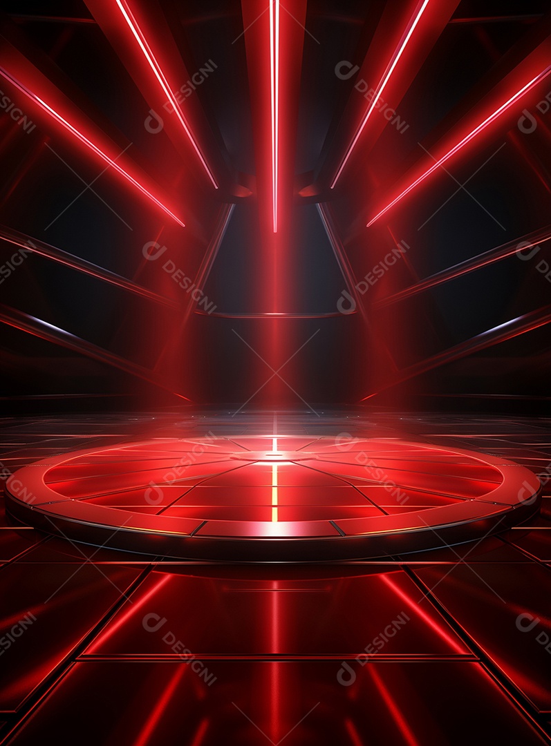 Plano de fundo com iluminação de holofotes vermelhos