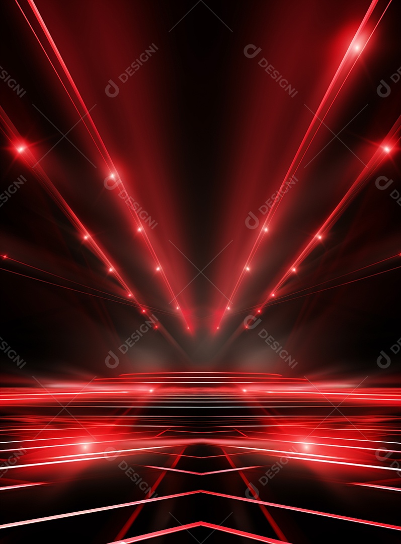 Plano de fundo com iluminação de holofotes vermelhos