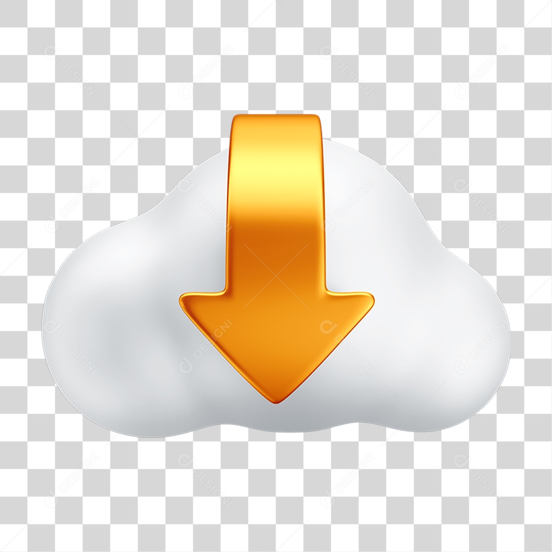 Nuvem com Seta PNG Transparente