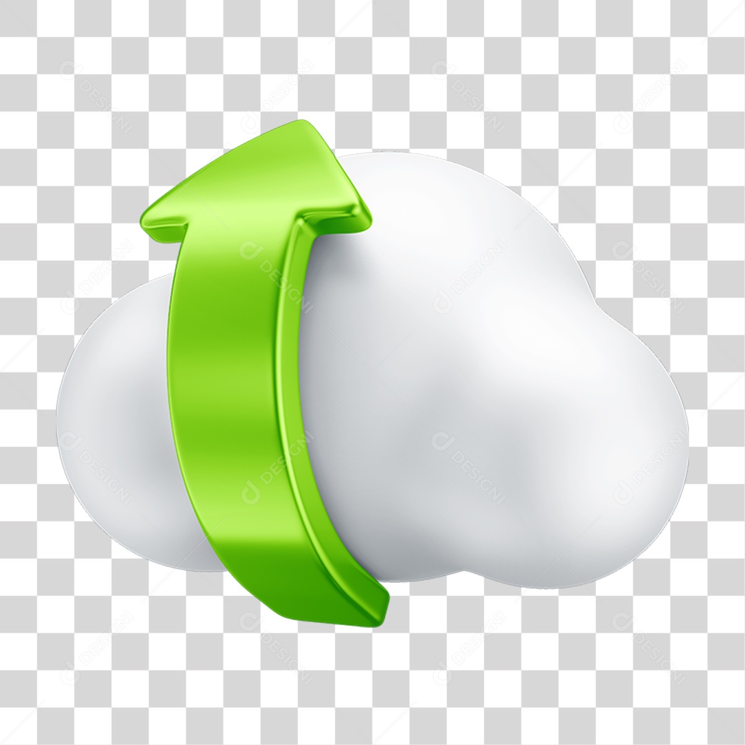 Nuvem com Seta PNG Transparente