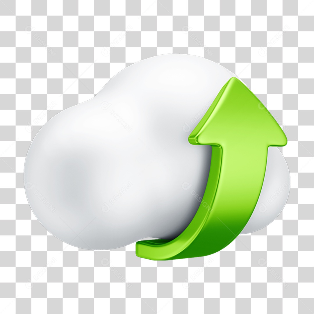 Nuvem com Seta PNG Transparente
