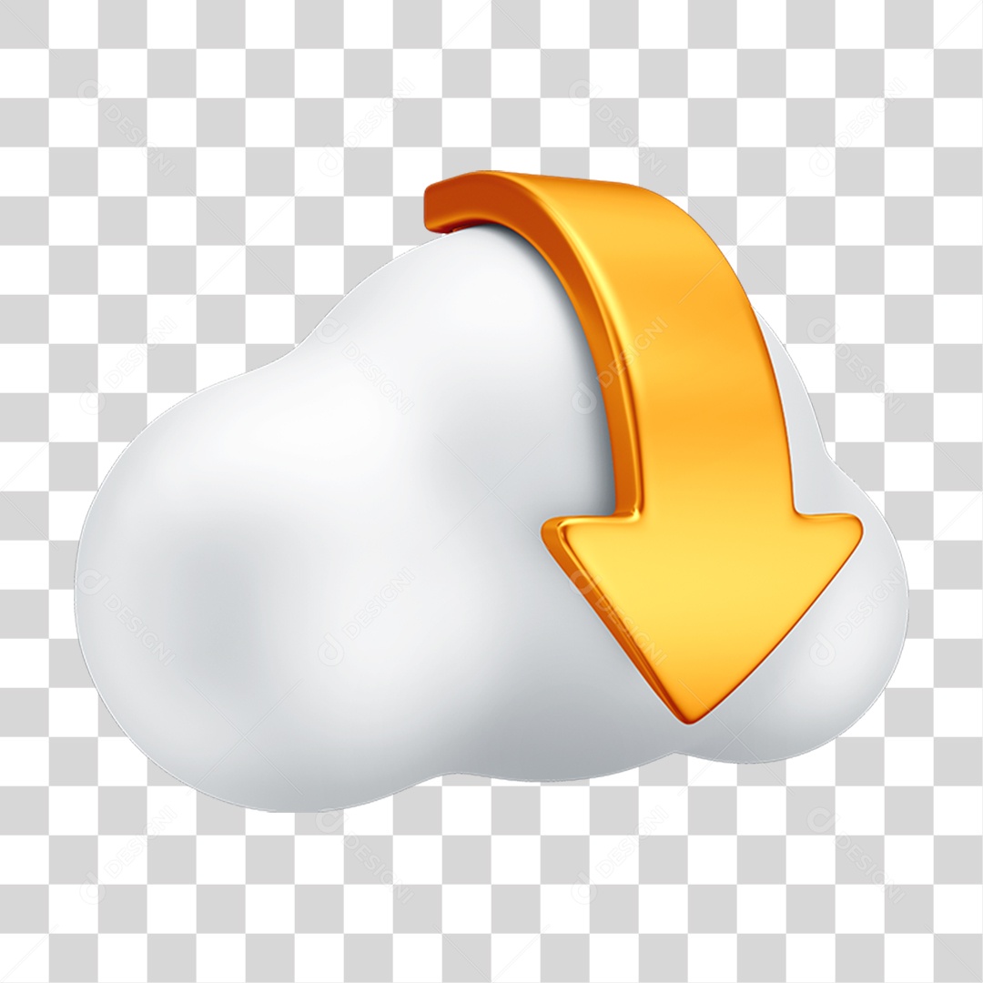 Nuvem com Seta PNG Transparente