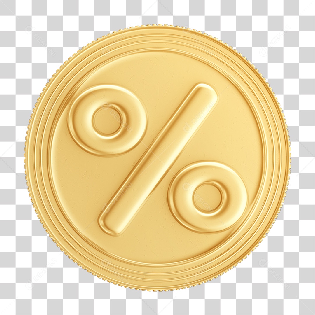 Porcentagem de Moeda PNG Transparente