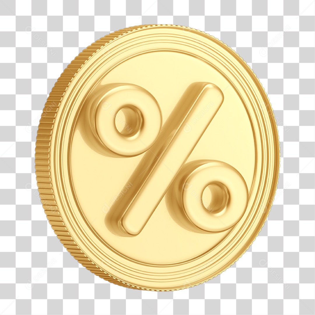 Porcentagem de Moeda PNG Transparente