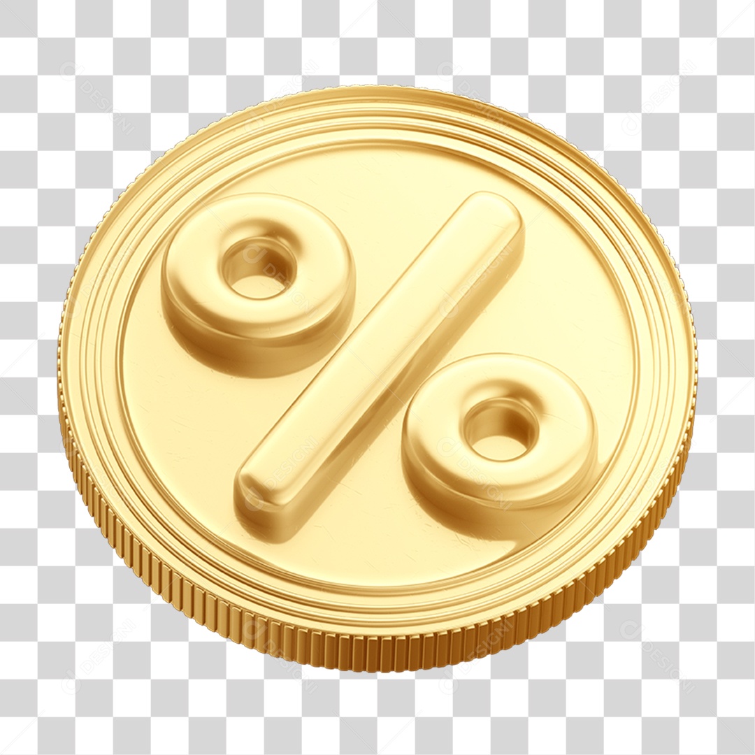 Porcentagem de Moeda PNG Transparente