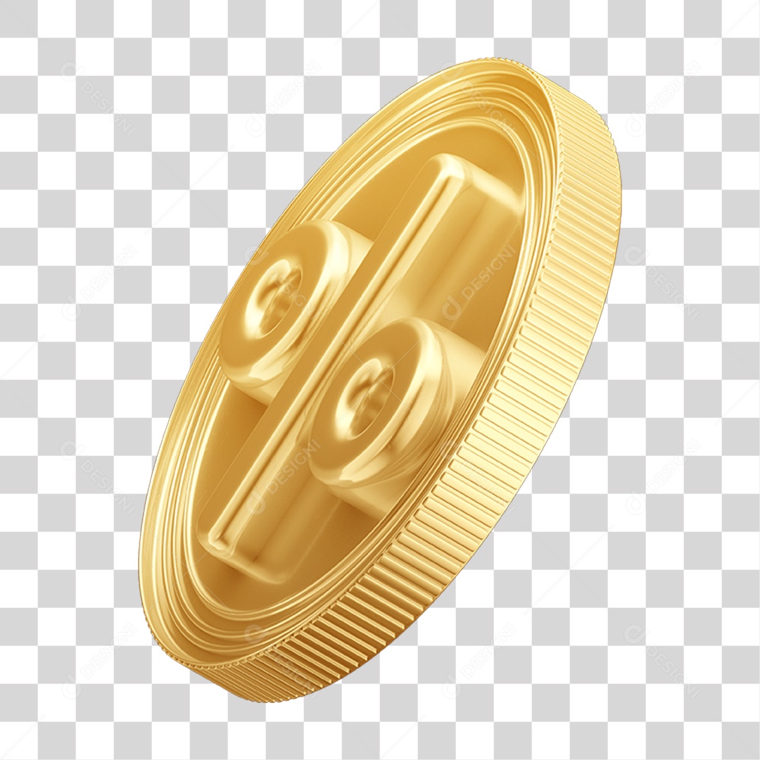Porcentagem de Moeda PNG Transparente