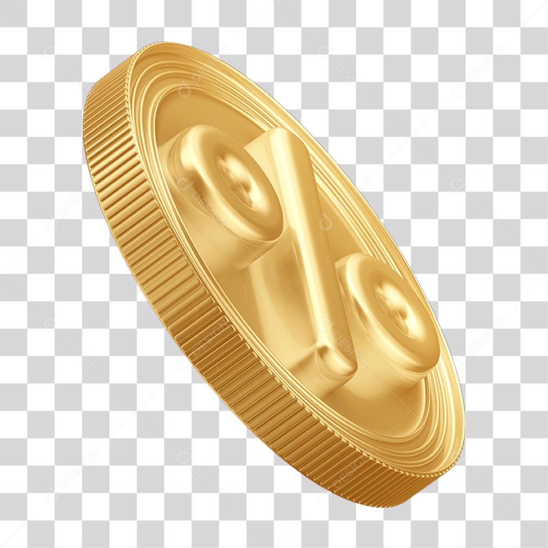 Porcentagem de Moeda PNG Transparente