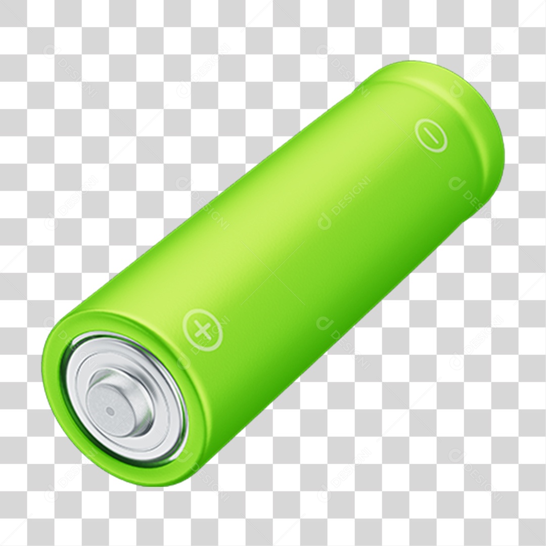 Pilha Verde PNG Transparente