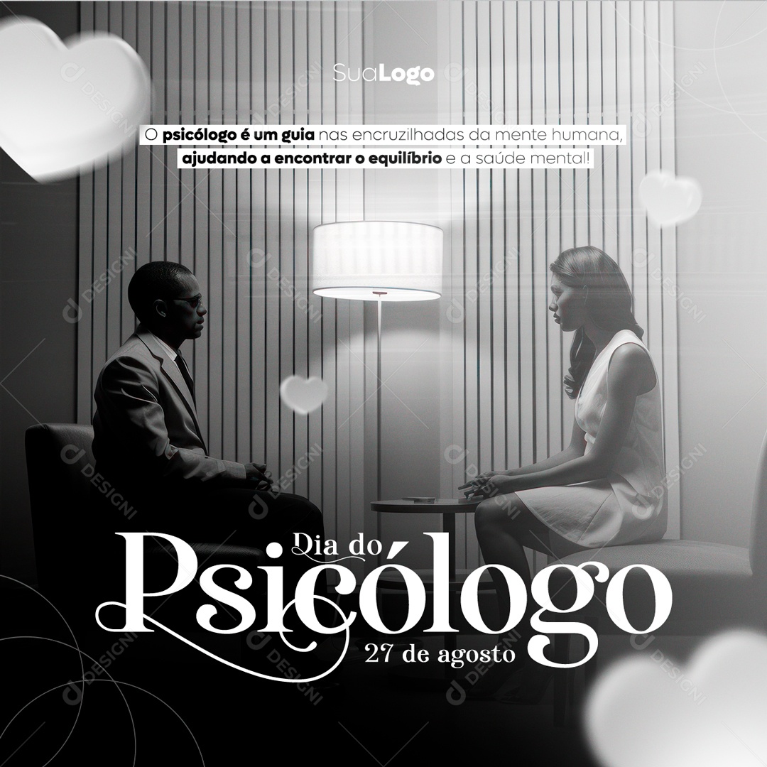 Dia Do Psicólogo 27 De Agosto Encontrar Um Equilíbrio Social Media PSD Editável