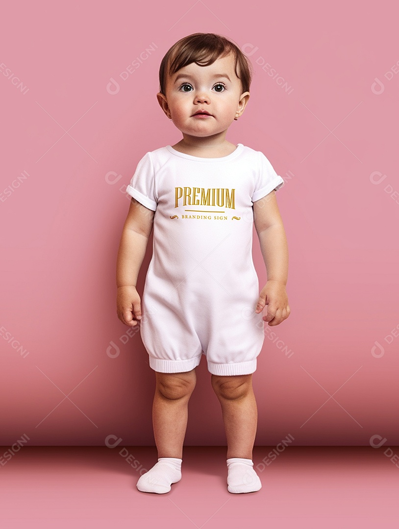 Mockup Blusa de Bebê PSD Editável