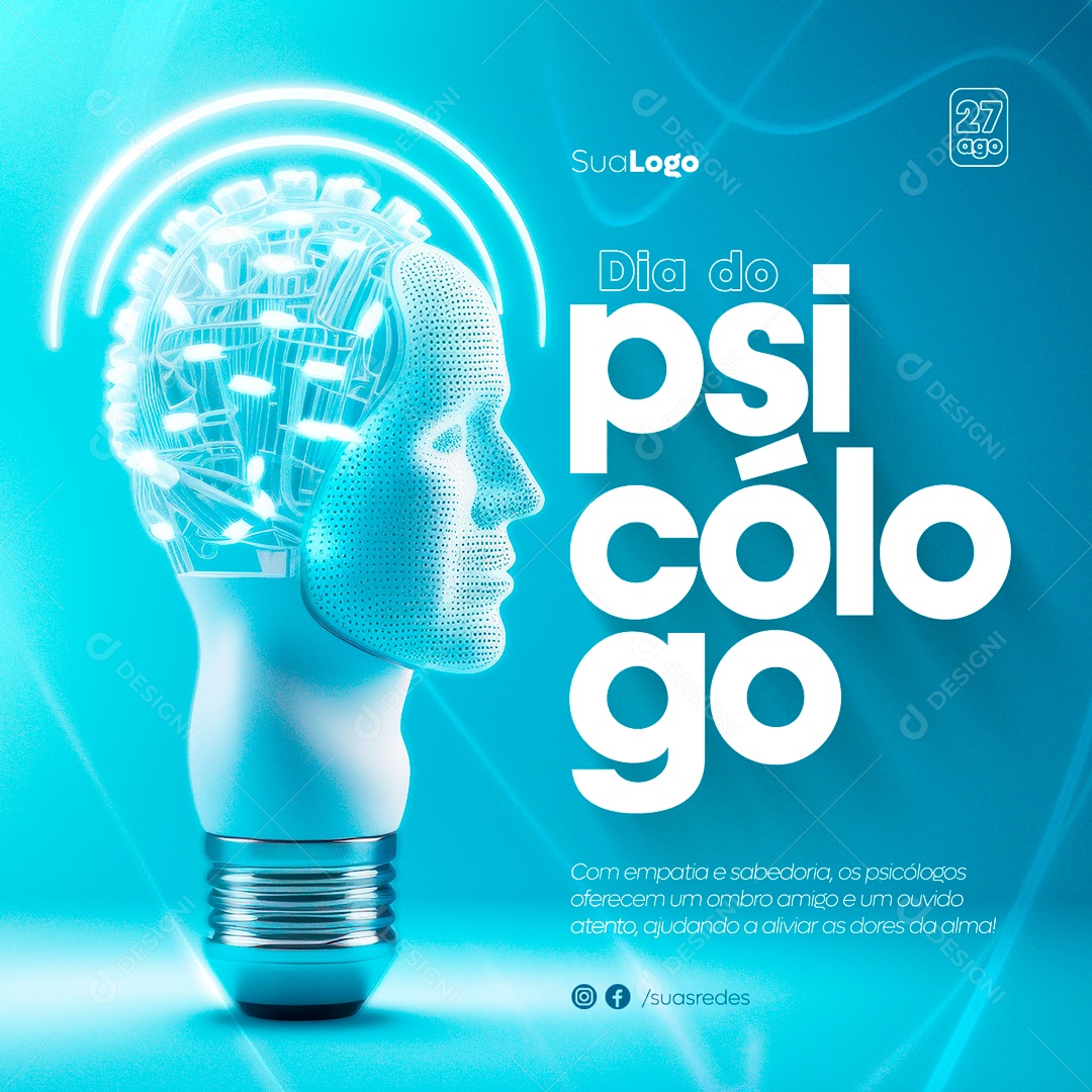 Social Media Dia Do Psicólogo PSD Editável