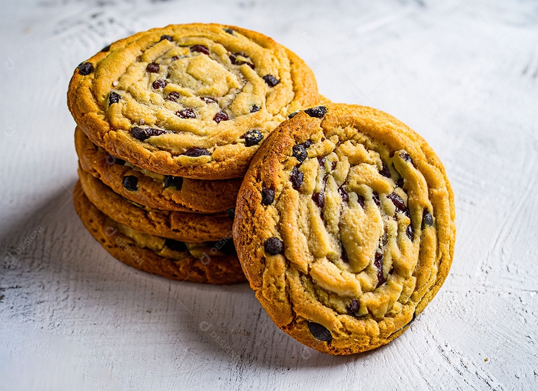 Cookies com gotas de chocolate