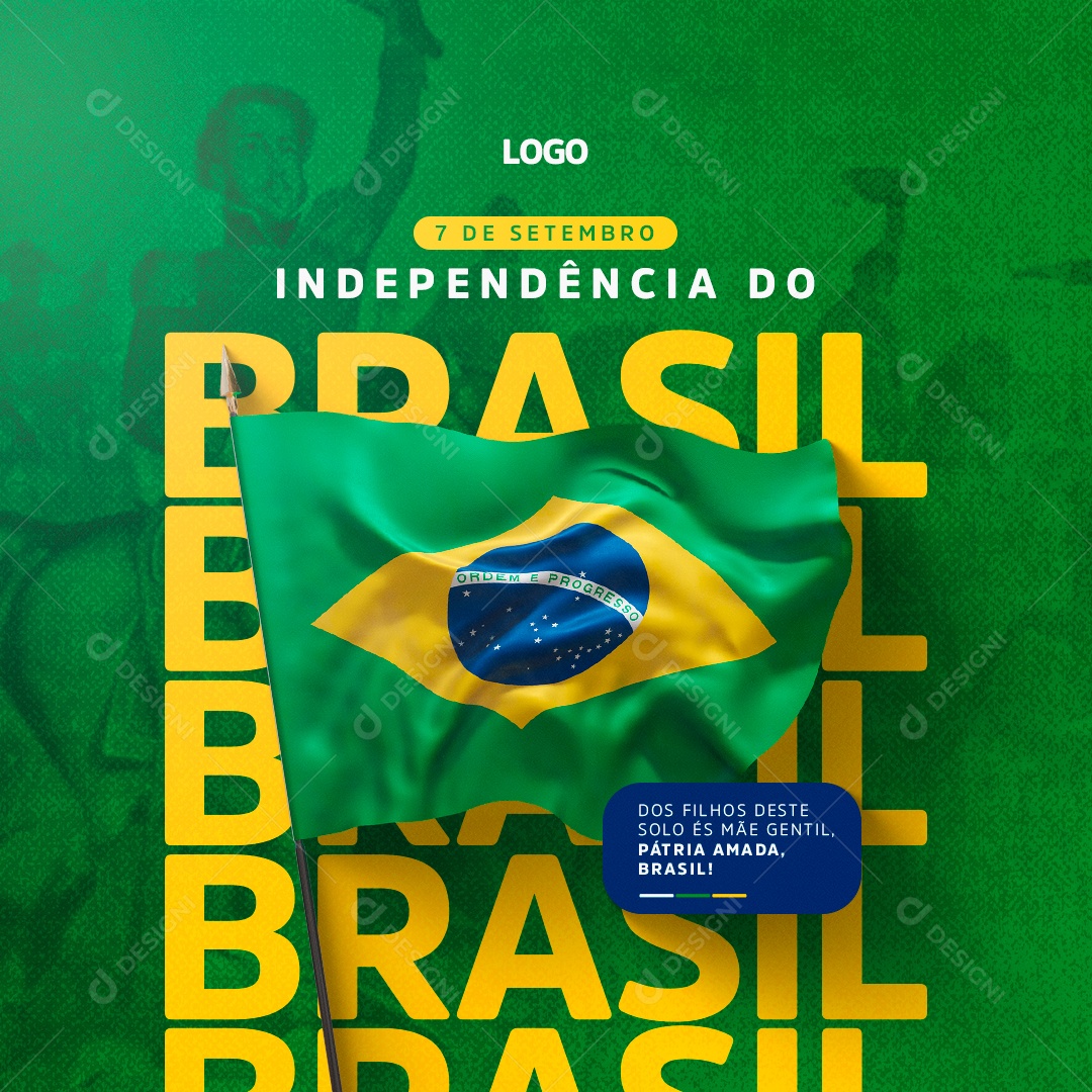 Pátria Amada Brasil 7 De Setembro Social Media PSD Editável