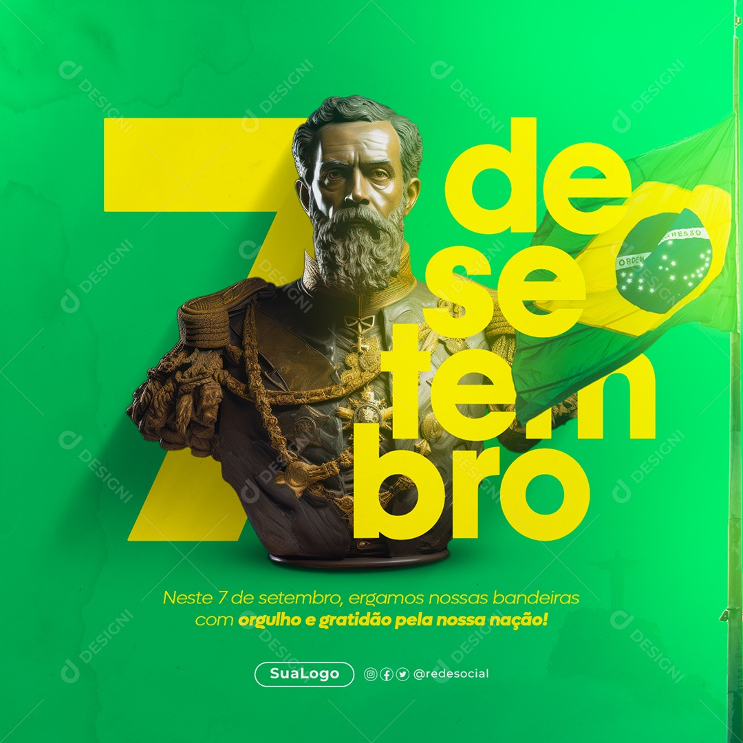 Social Media Pela Nossa Nação 7 De Setembro PSD Editável