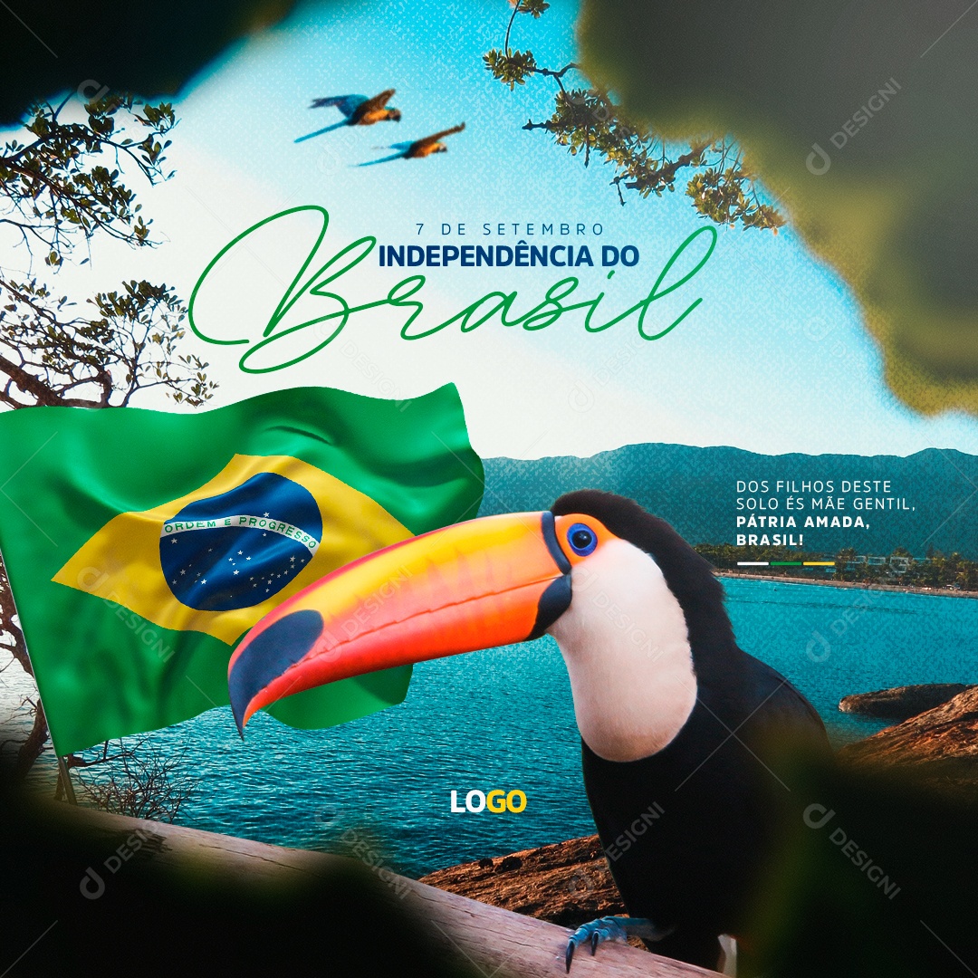 Independência Do Brasil 07 De Setembro Social Media PSD Editável