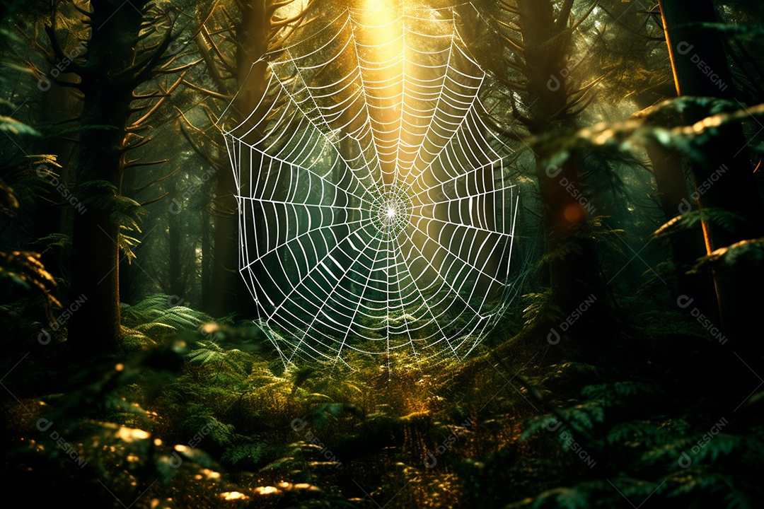 Teia de aranha translúcida transparente estilo halloween