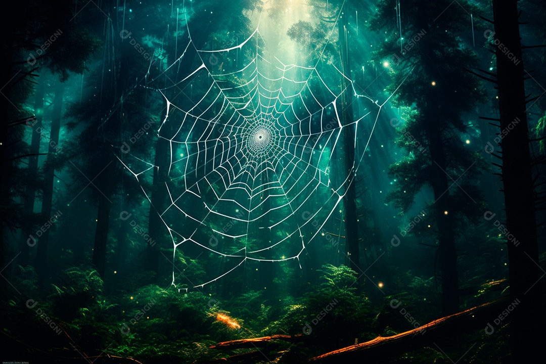 Teia de aranha translúcida transparente estilo halloween