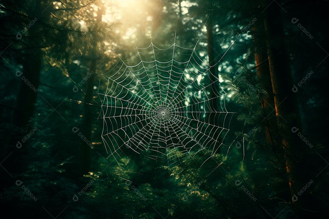 Teia de aranha translúcida transparente estilo halloween