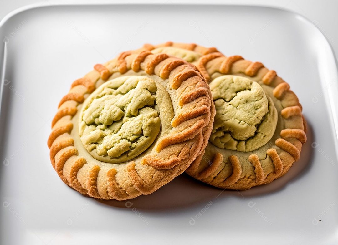 Biscoitos De Manteiga Em Fundo Branco