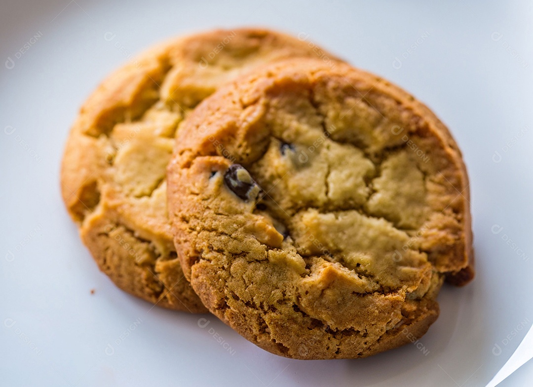 Biscoitos De Manteiga Em Fundo Branco