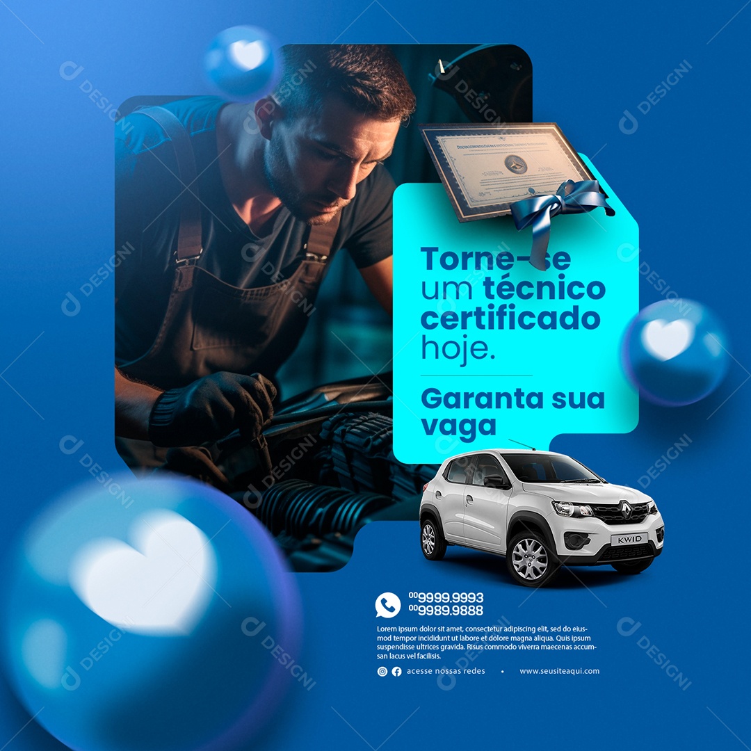 Curso Ar Condicionado Torne-se Um Técnico Certificado Hoje Social Media PSD Editável