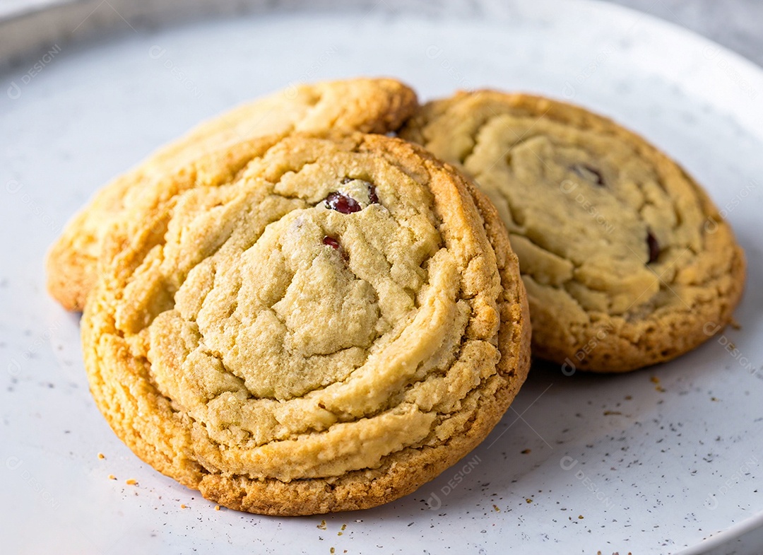 Biscoitos De Manteiga Em Fundo Branco