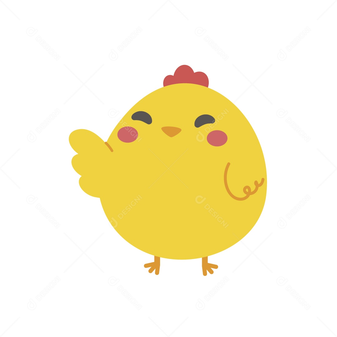 Pintinho Amarelo Ilustração Vetor EPS