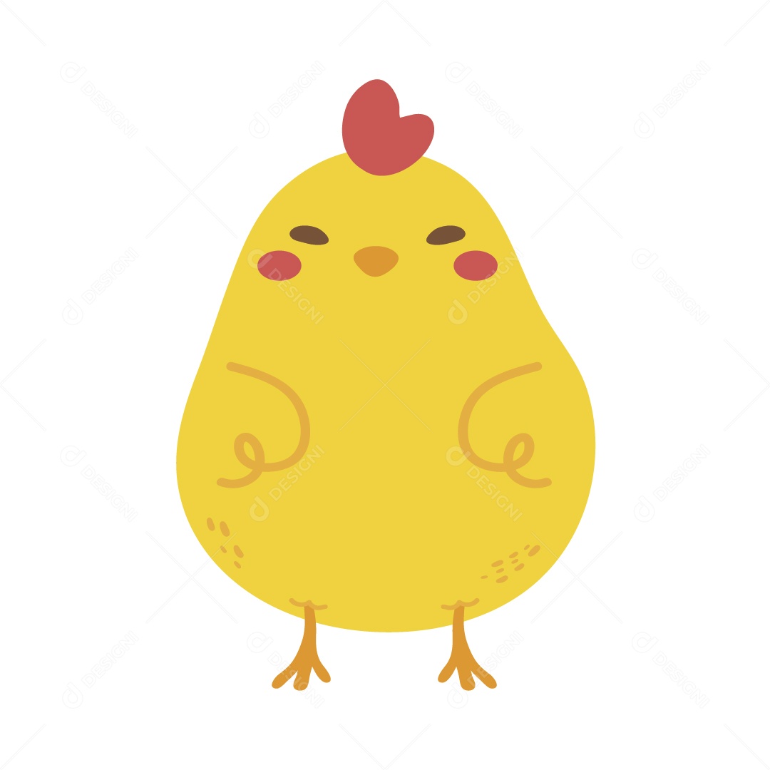 Pintinho Amarelo Ilustração Vetor EPS