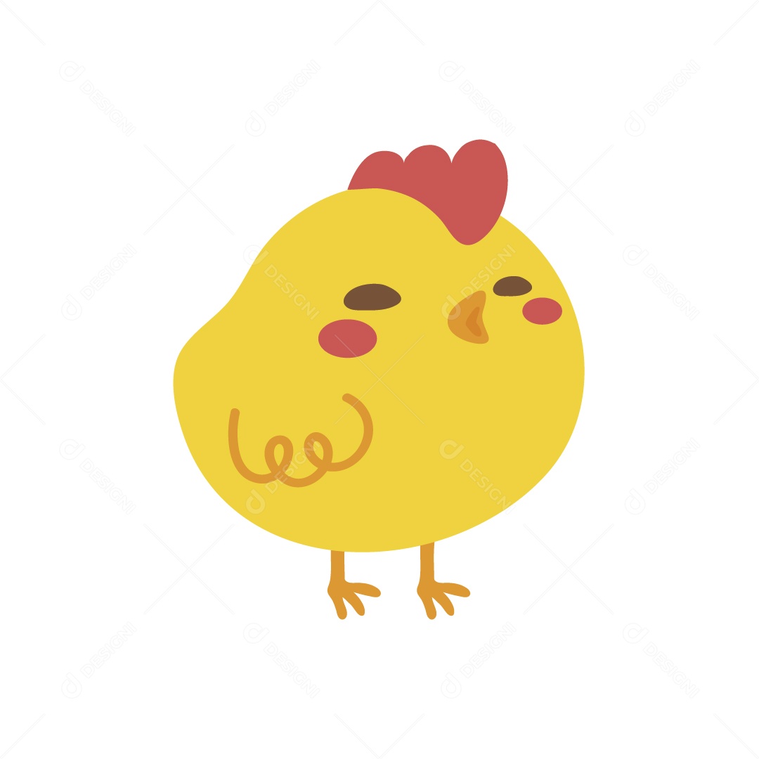 Pintinho Amarelo Ilustração Vetor EPS