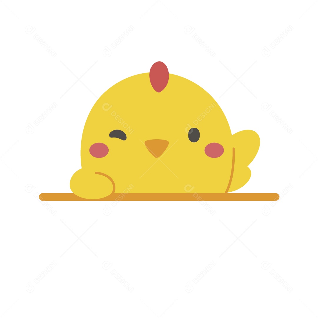 Pintinho Amarelo Ilustração Vetor EPS