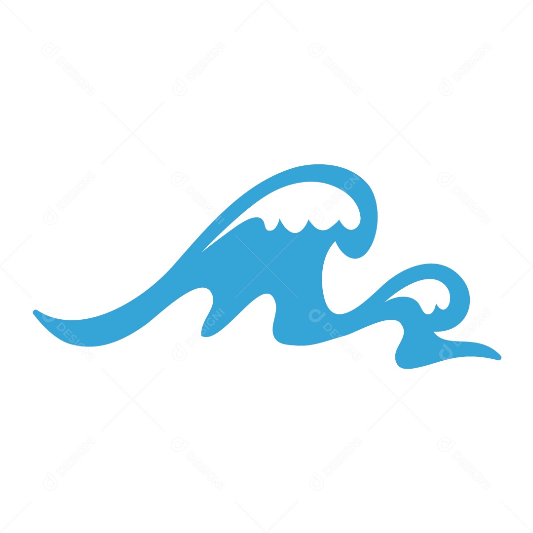 Ilustração Onda de Água Vetor EPS