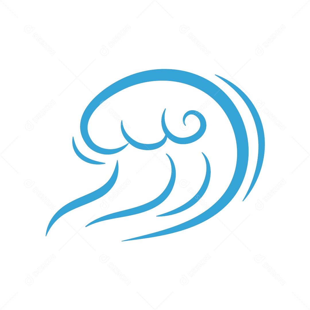 Onda de Água Ilustração Vetor EPS