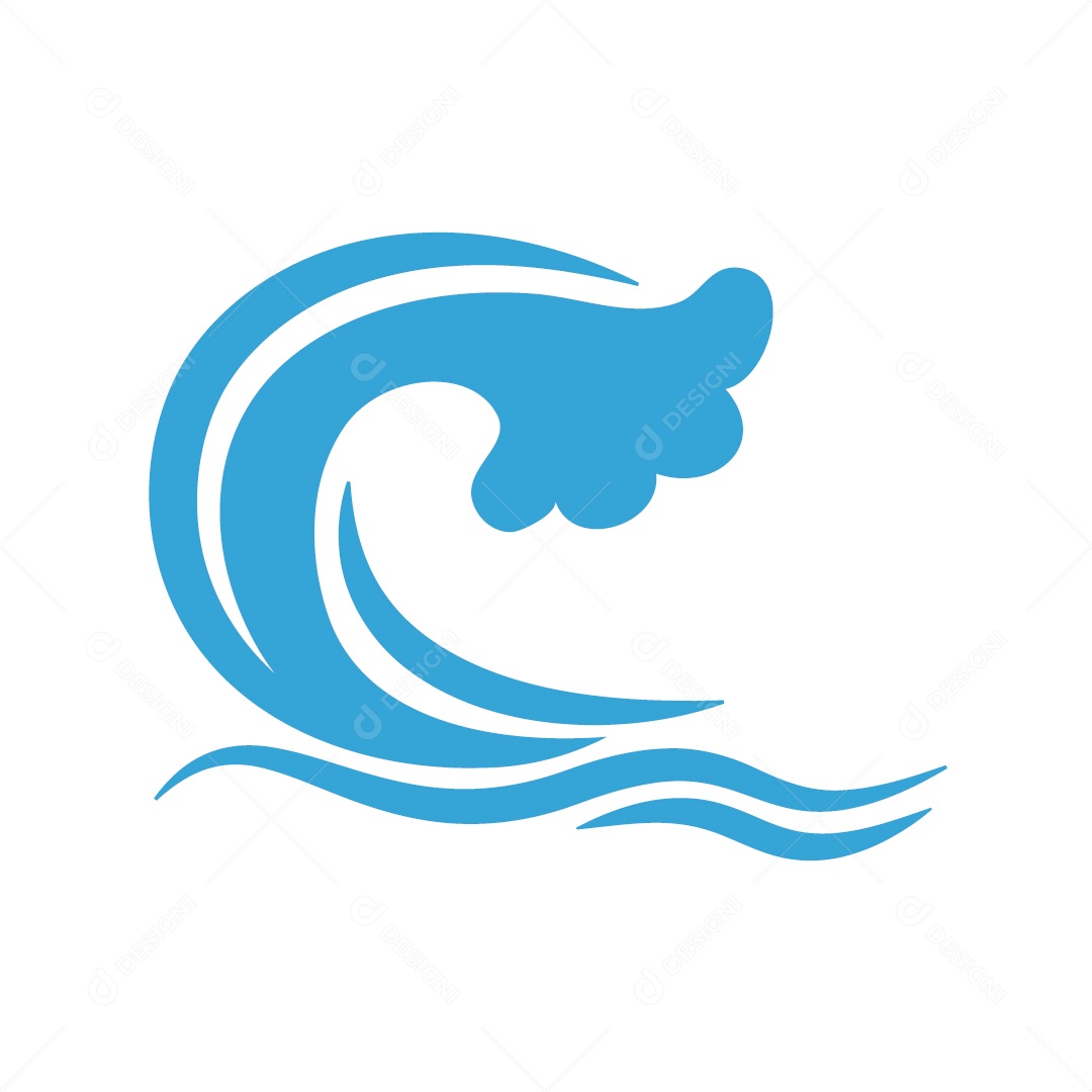 Onda de Água Ilustração Vetor EPS